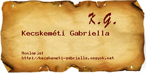 Kecskeméti Gabriella névjegykártya