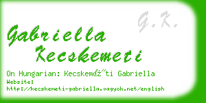 gabriella kecskemeti business card